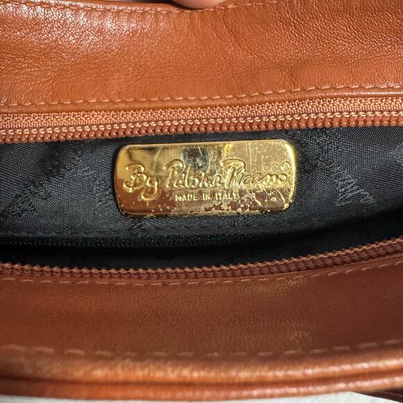 Paloma Picasso Vintage Tan/Brown Leather Bucket Shoulder Bag - Made in Italy - Picture 8 of 11